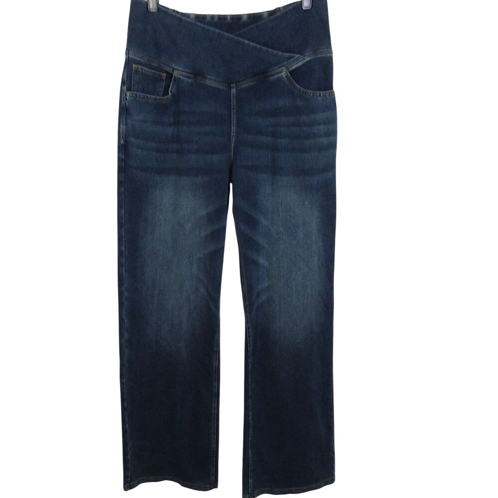 Halara Flex Crossover Stretchy Straight Leg Pull On Jeans Size Large